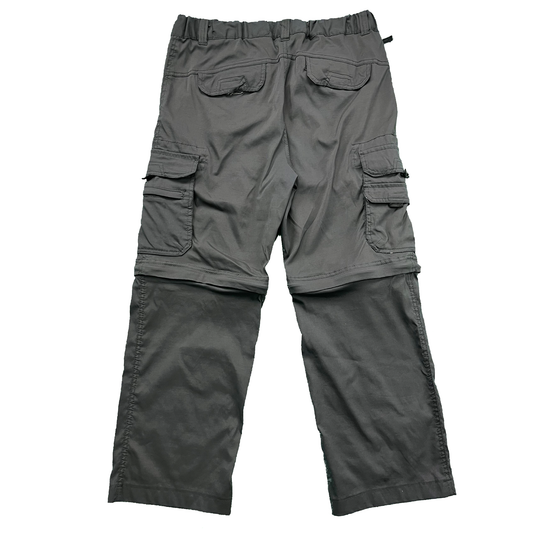 (Mx34) BC Clothing Grey Cargo Zip-Up Pants