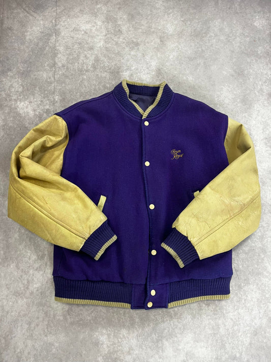 (XL) Vintage crown royal leather jacket