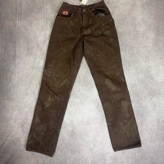(29) brown distressed pants
