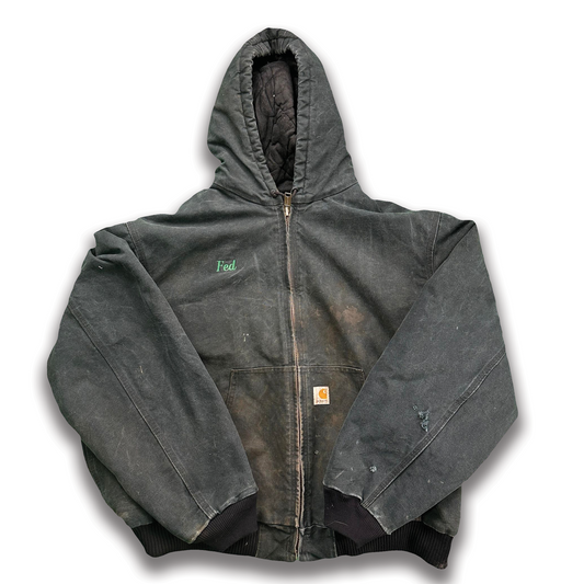 (XXL) Carhartt Heavy Hooded Embroidered Jacket