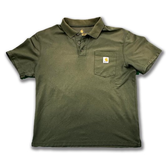 (L) Olive Carhartt Polo